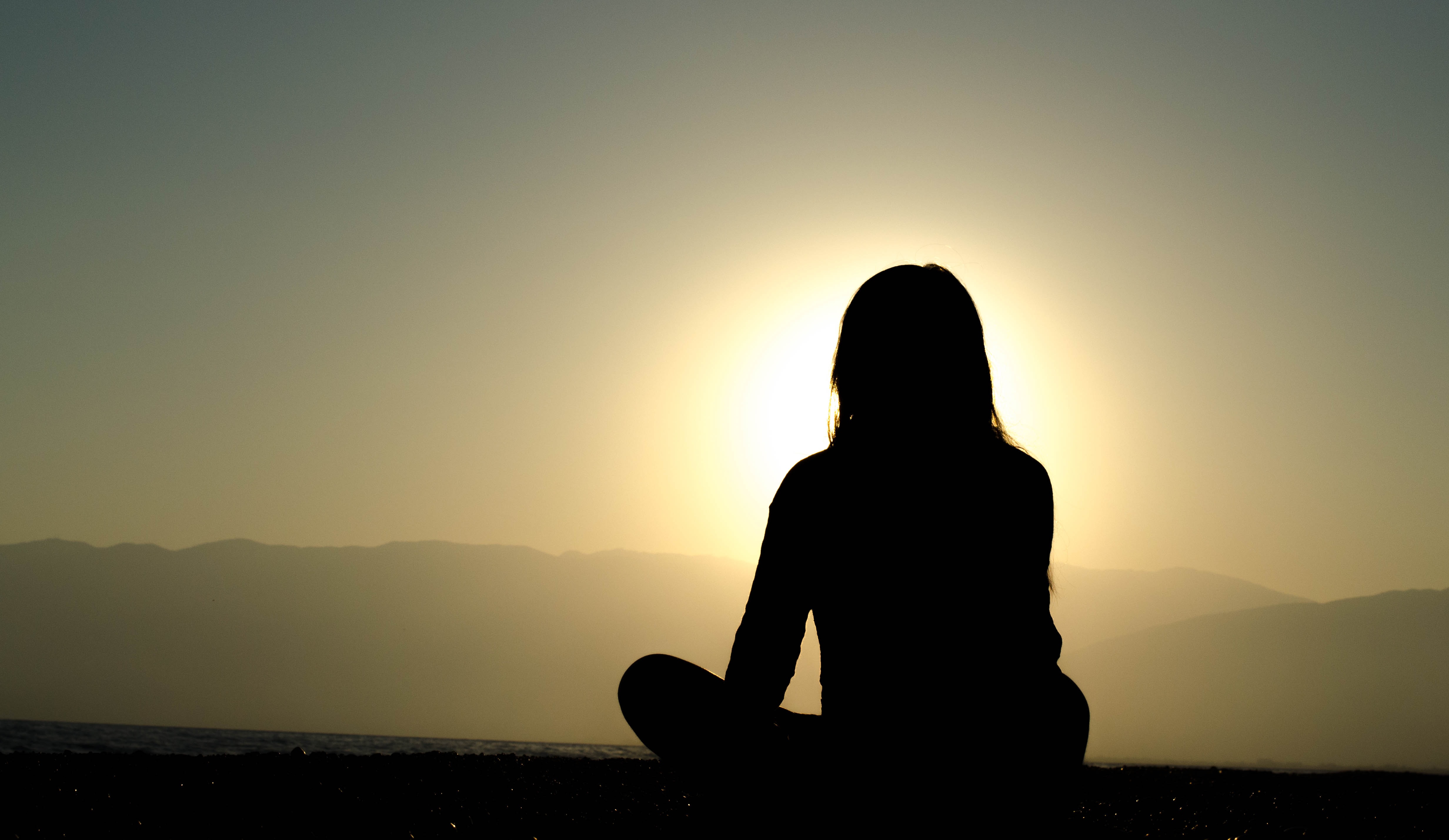 Meditating woman